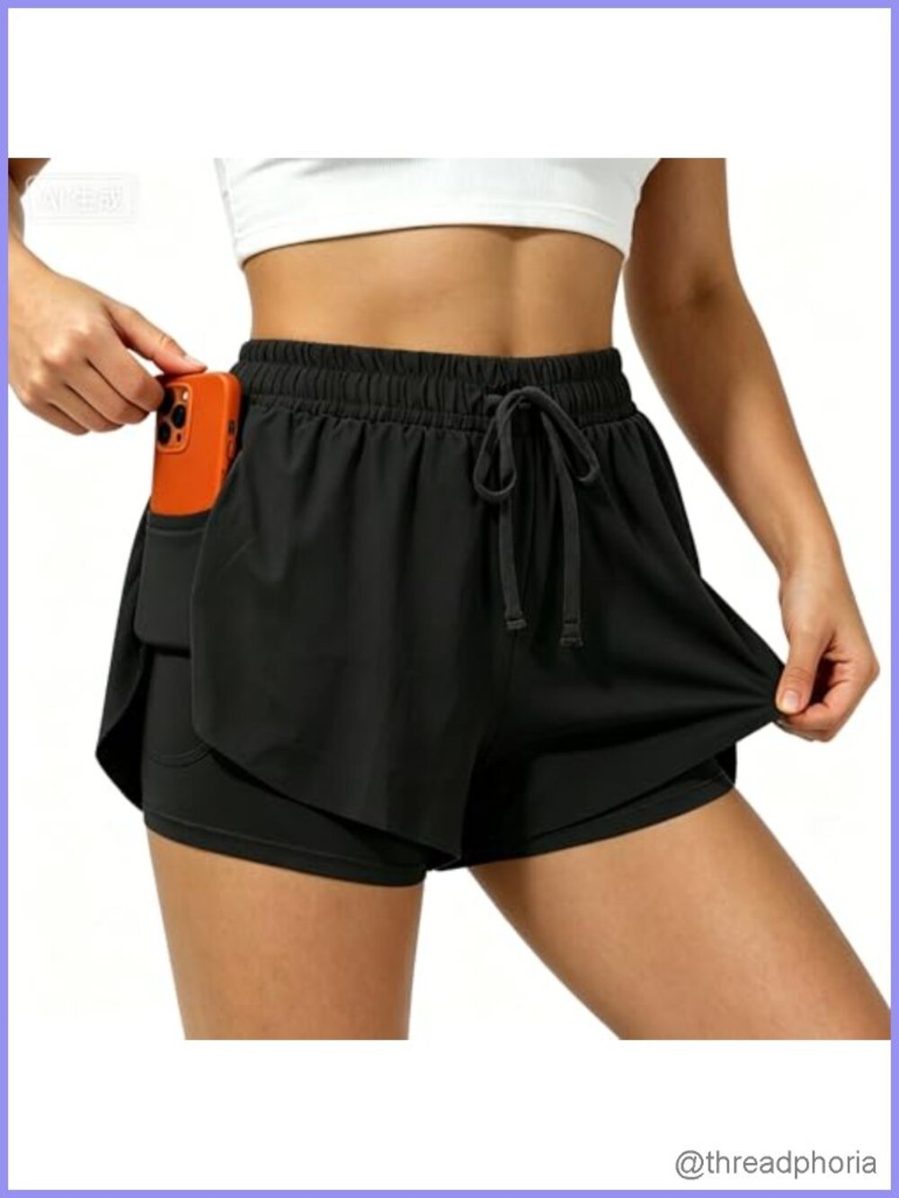 Women's High Waisted 2 in 1 Athletic Skorts with Liner Pockets